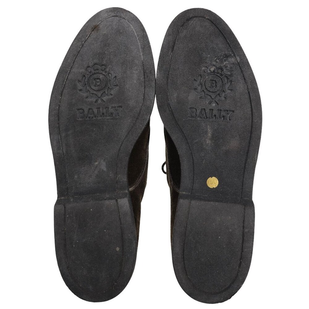 Vintage Bally Switzerland Brown Suede Dress Shoes Mens 10.5 Cap-toe Derby Oxford - Picture 3 of 9